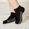 LS158-Solid-Black-Bamboo-Ankle-Socks-Close