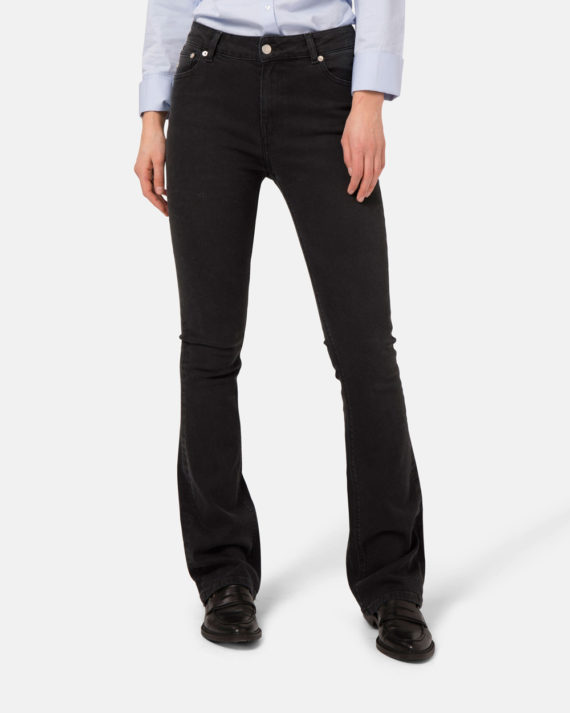 Woman-Sustainable-Jeans-Flared-Hazen-Stone-Black-halffront-2-1