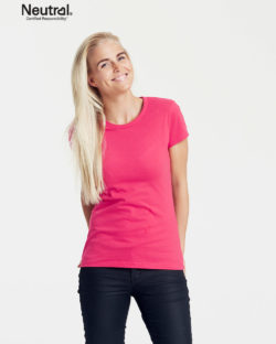 Rosa slightly fitted t-skjorte - 100 % økologisk bomull » Etiske & økologiske klær » Grønt Skift