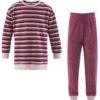 Rosa og mørkerød stripet pysjamas i 100 % økologisk bomull » Etiske & økologiske klær » Grønt Skift