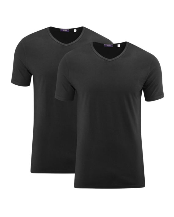 2 pack svarte t-skjorter i 100 % økologisk bomull 1