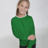 Grønn ensfarget genser til barn