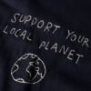 Navy t-skjorte med "Support your local planet" - 100 % økologisk bomull » Etiske og økologiske klær » Grønt Skift