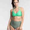 Khaki bikinitruse med høyt liv - resirkulert nylon » Etiske & økologiske klær » Grønt Skift