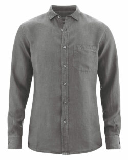 Gråbrun skjorte - 100 % ren hamp » Etiske & økologiske klær » Grønt Skift