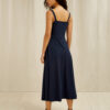 Navy midi kjole - 100 % økologisk bomull » Etiske & økologiske klær » Grønt Skift
