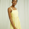 Gul og hvit stripete kjole - 100 % økologisk bomull » Etiske & økologiske klær » Grønt Skift