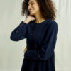 Navy kordfløyel kjole - 100 % økologisk bomull » Etiske & økologiske klær » Grønt Skift