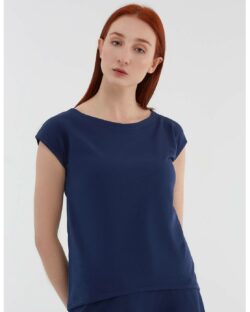 Navy bluse – økologisk bomull » Etiske & økologiske klær » Grønt Skift