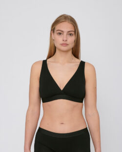 Svart basic bralette i Tencel™️ lyocell » Etiske & økologiske klær » Grønt Skift