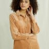 Kamelbrun velur kjole - 100 % økologisk bomull » Etiske & økologiske klær » Grønt Skift