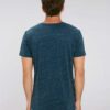 Mørkeblå melert t-skjorte med v-hals - 100 % økologisk bomull » Etiske & økologiske klær » Grønt Skift