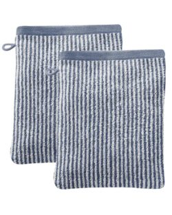 2 pk. blå og hvit stripete vaskekluter i 100 % økologisk bomull » Etiske & økologiske klær » Grønt Skift