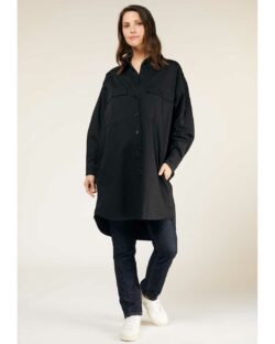 Oversized svart skjorte - 100 % økologisk bomull » Etiske & økologiske klær » Grønt Skift