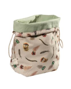 Vendbar brødpose med fjær motiv - 100 % økologisk bomull » Etiske & økologiske klær » Grønt Skift