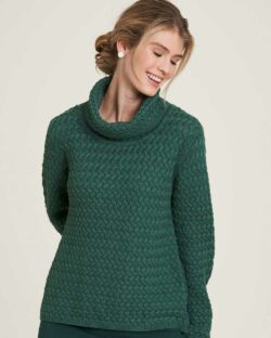 Skogsgrønn strikket genser - 100 % økologisk bomull » Etiske & økologiske klær » Grønt