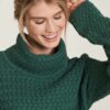 Skogsgrønn strikket genser - 100 % økologisk bomull » Etiske & økologiske klær » Grønt