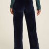 Mørkeblå velur bukser - økologisk bomull og resirkulert polyester » Etiske & økologiske klær » Grønt Skift
