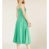 Lysegrønn midi kjole med tykke stropper - økologisk bomull » Etiske & økologiske klær » Grønt Skift