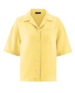 Lys gul skjorte med korte ermer - hamp og økologisk bomull » Etiske & økologiske klær » Grønt Skift