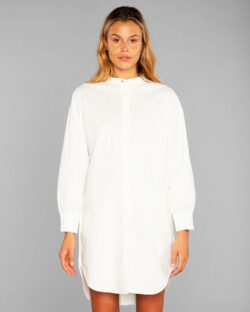 Hvit lang skjorte med lommer - 100 % økologisk bomull » Etiske & økologiske klær » Grønt Skift