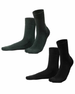 2 pack grønne og svarte sokker i økologisk bomull » Etiske & økologiske klær » Grønt Skift