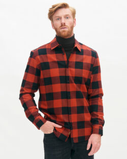 Rød og svart rutete skjorte - 100 % økologisk bomull » Etiske & økologiske klær » Grønt Skift