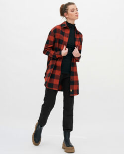 Lang flanellskjorte - rød/svart - 100 % økologisk bomull » Etiske & økologiske klær » Grønt Skift