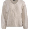 Lys beige strikket genser - økologisk bomull og ull » Etiske & økologiske klær » Grønt Skift