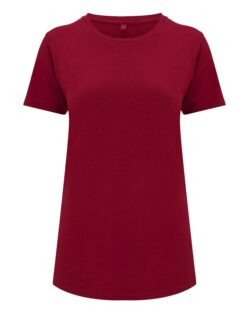 Mørk rød t-skjorte i 70 % EcoVero™ viskose og 30 % økologisk bomull » Etiske & økologiske klær » Grønt Skift