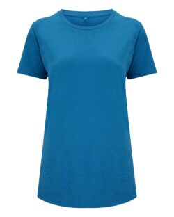 Sommerblå unisex t-skjorte i 70 % EcoVero™ viskose og 30 % økologisk bomull » Etiske & økologiske klær » Grønt Skift