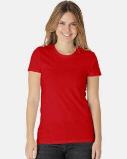 Rød slightly fitted t-skjorte - 100 % økologisk bomull » Etiske & økologiske klær » Grønt Skift