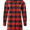 Lang flanellskjorte - rød/svart - 100 % økologisk bomull » Etiske & økologiske klær » Grønt Skift