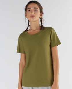 Olivengrønn t-skjorte - økologisk bomull og modal » Etiske og økologiske klær » Grønt Skift