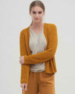 Strikket cardigan - Rav » Etiske og økologiske klær » Grønt Skift