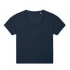 Mørkeblå løs t-skjorte med rund hals » Etiske og økologiske klær » Grønt Skift