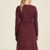 Burgunder midi kjole med mønster » Etiske og økologiske klær » Grønt Skift