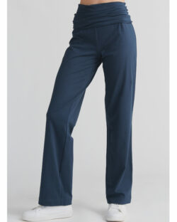 Løs og behagelig bukse med bredt midjebånd - mørkeblå » Etiske og økologiske klær » Grønt Skift