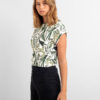 Naturhvit t-skjorte med bladmønster » Etiske og økologiske klær » Grønt Skift