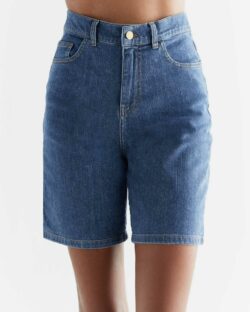 Evermind dongeri shorts - Ocean blue - økologisk bomull » Etiske og økologiske klær » Grønt Skift