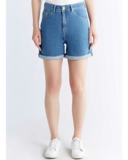 Evermind Mom Shorts - Day Sky Blue - økologisk bomull » Etiske og økologiske klær » Grønt Skift