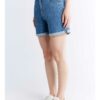 Evermind Mom Shorts - Day Sky Blue - økologisk bomull » Etiske og økologiske klær » Grønt Skift