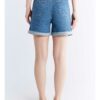 Evermind Mom Shorts - Day Sky Blue - økologisk bomull » Etiske og økologiske klær » Grønt Skift