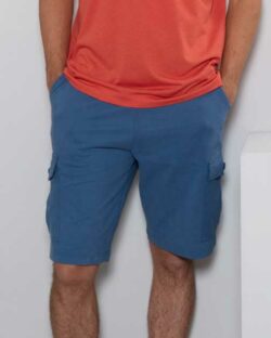 Blå cargoshorts i joggebuksestoff » Etiske og økologiske klær » Grønt Skift