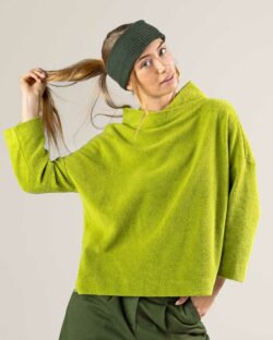 Gressgrønn boxy fleecegenser » Etiske og økologiske klær » Grønt Skift