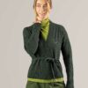 Skogsgrønn kimono cardigan - økologisk ull » Etiske og økologiske klær » Grønt Skift