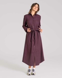 Burgunder skjorte kjole i myk flanell » Etiske og økologiske klær » Grønt Skift