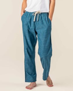 Blå bukser i avslappet stil - 100 % økologisk bomull » Etiske og økologiske klær » Grønt Skift