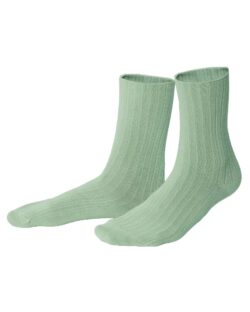 Ribbet grønne sokker - bambusviskose » Etiske og økologiske klær » Grønt Skift