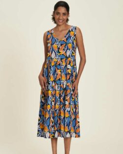 Løs og ledig Ecovero kjole med fargerikt mønster » Etiske og økologiske klær » Grønt Skift